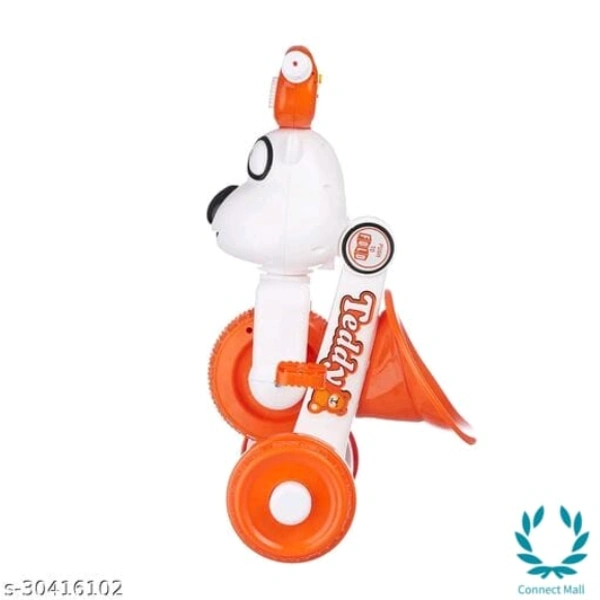 NHR Teddy Foldable Tricycle with Backrest Seat for Boys and Girls With Parental Contralable - Orange, Plastic, Tricycle For Kids, Multipack:1